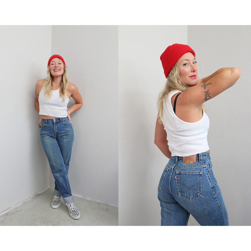 2000's Vintage USA Made Levi's 550 Tapered Jeans ~ Women's XXS XS 26" 27" Waist